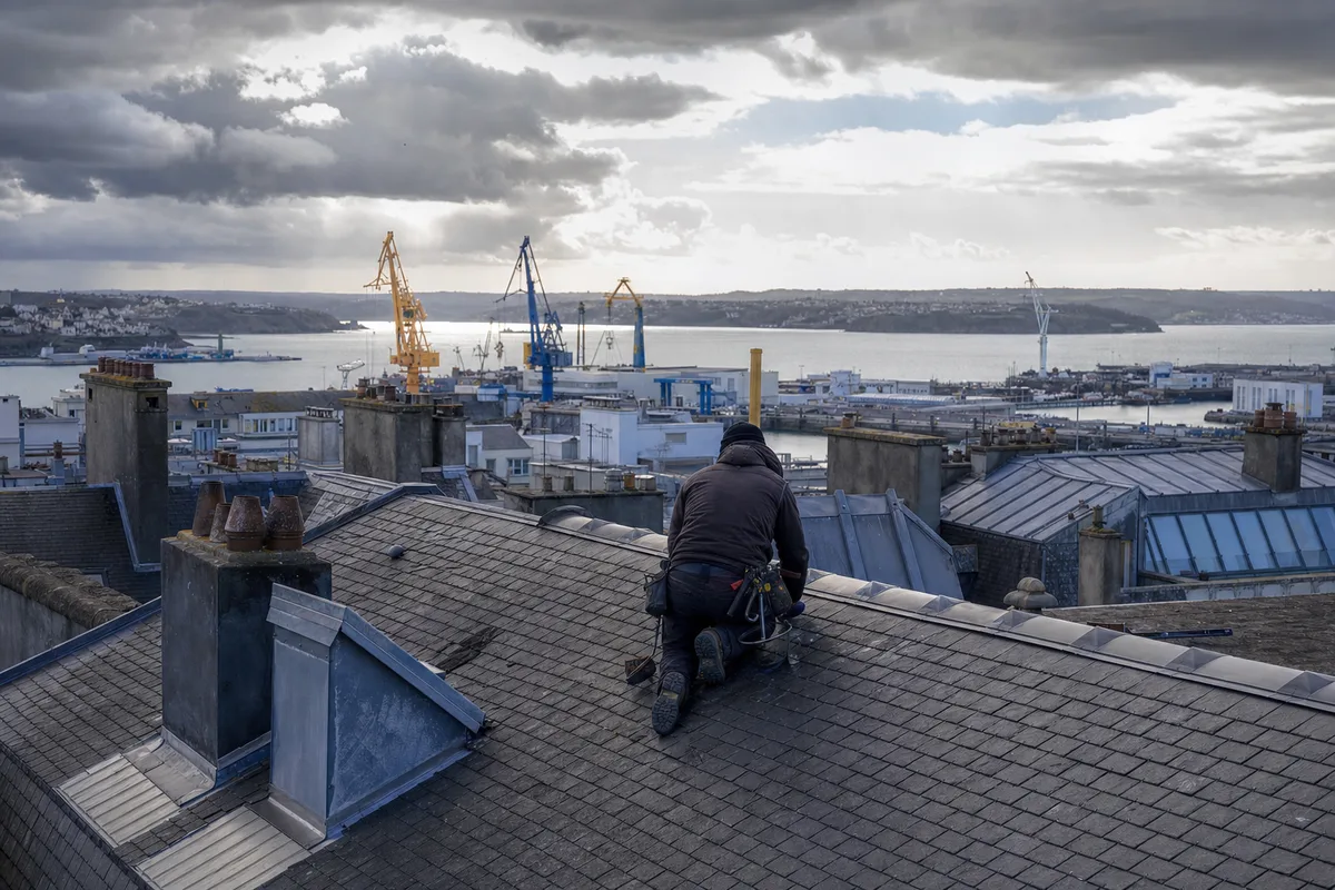 Couvreurs à Brest : urgence toiture, ardoise et Reconstruction
